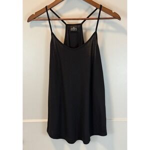 Angie Black Racerback Swing Tank Top Size Large Boho‎ Witchy Whimsigoth